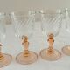 Set of 6 luminarc pink wine glass