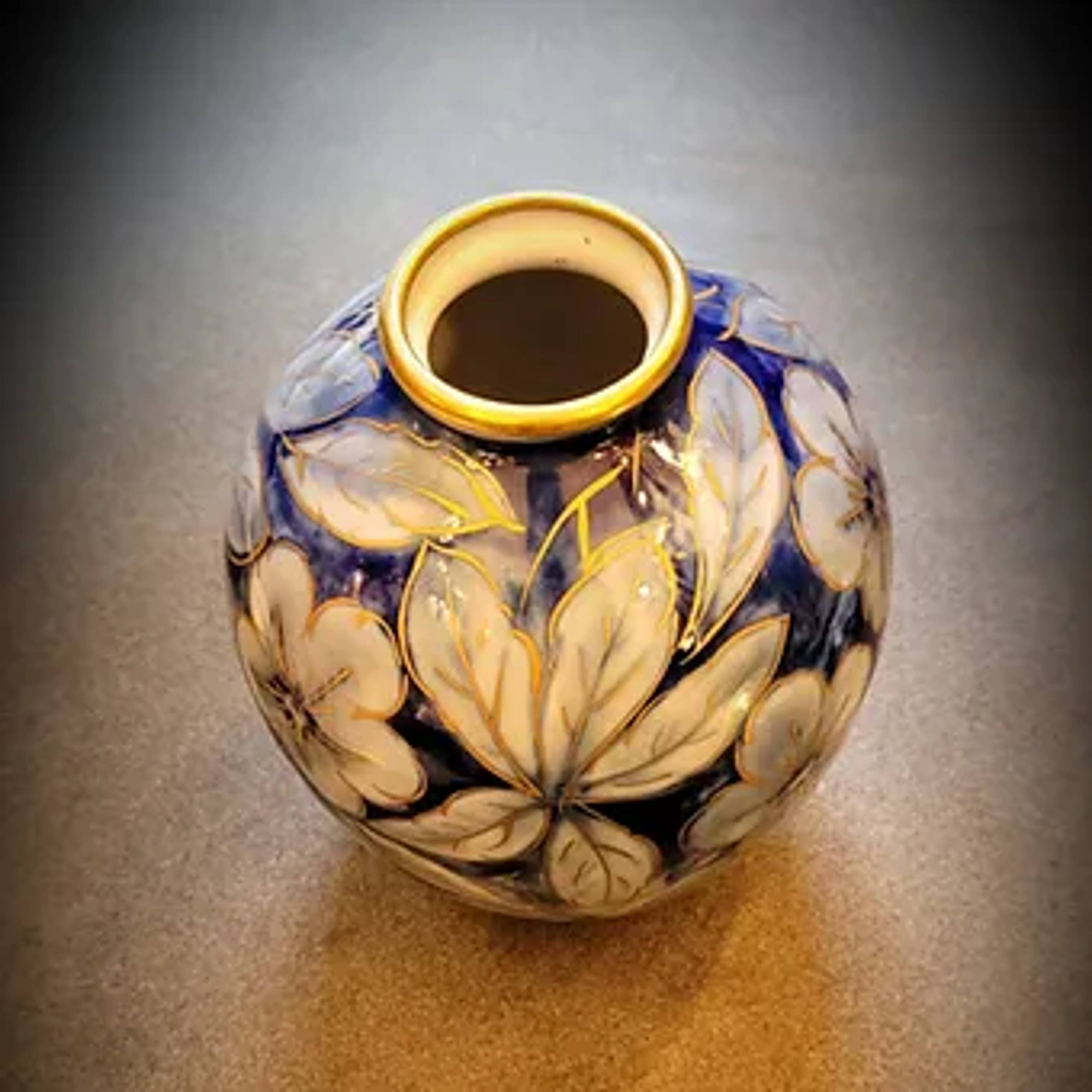 Camille Tharaud enamelled Limoges porcelain vase