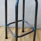 High wood and metal stool