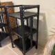 Black rattan shelf