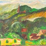 Tableau paysage vert