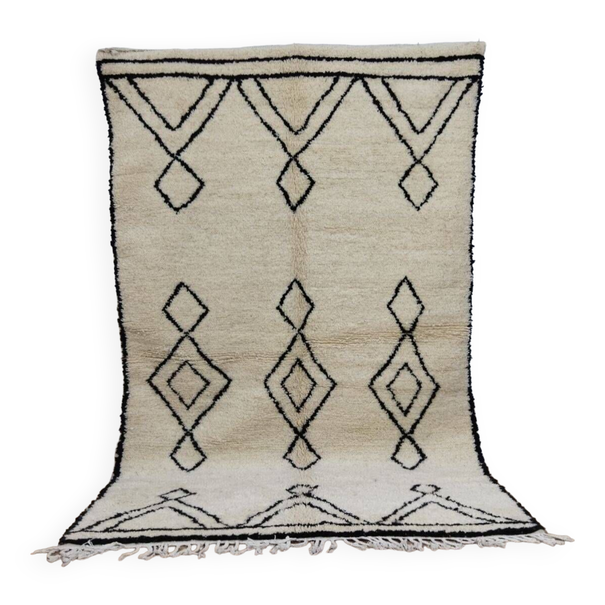 Handmade wool Berber rug 250 x 150 cm