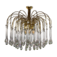 Mid-century waterfall hanging lamp with glass drops