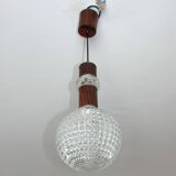 Suspension en verre et bois, 1960