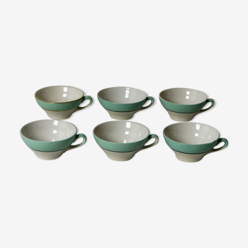 6 earthenware cups