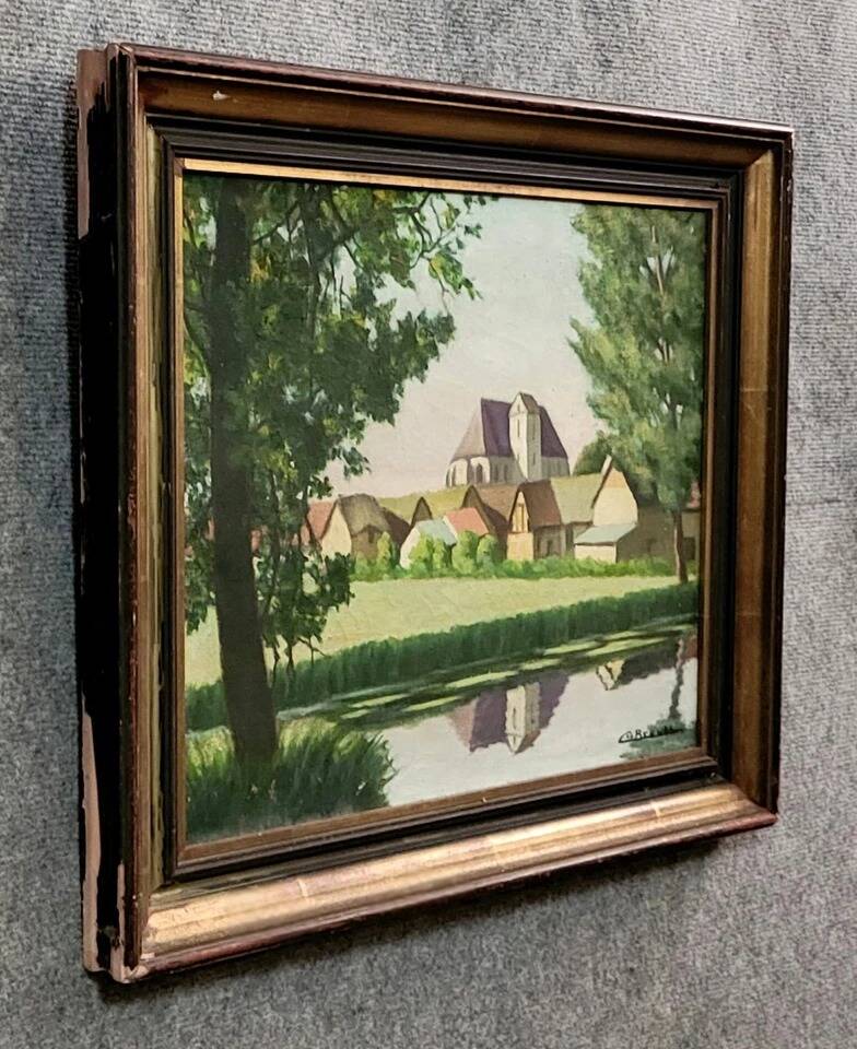 Oil painting on canvas, signed, 20th century, circa 1940