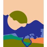 Geometric Landscape - Illustration A3