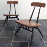 Set of 2 armchairs by Ilmari Tapiovaara for Laukaan Puu, 1950s