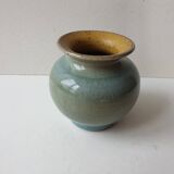 Small glazed ceramic ball vase Signed Alésia
