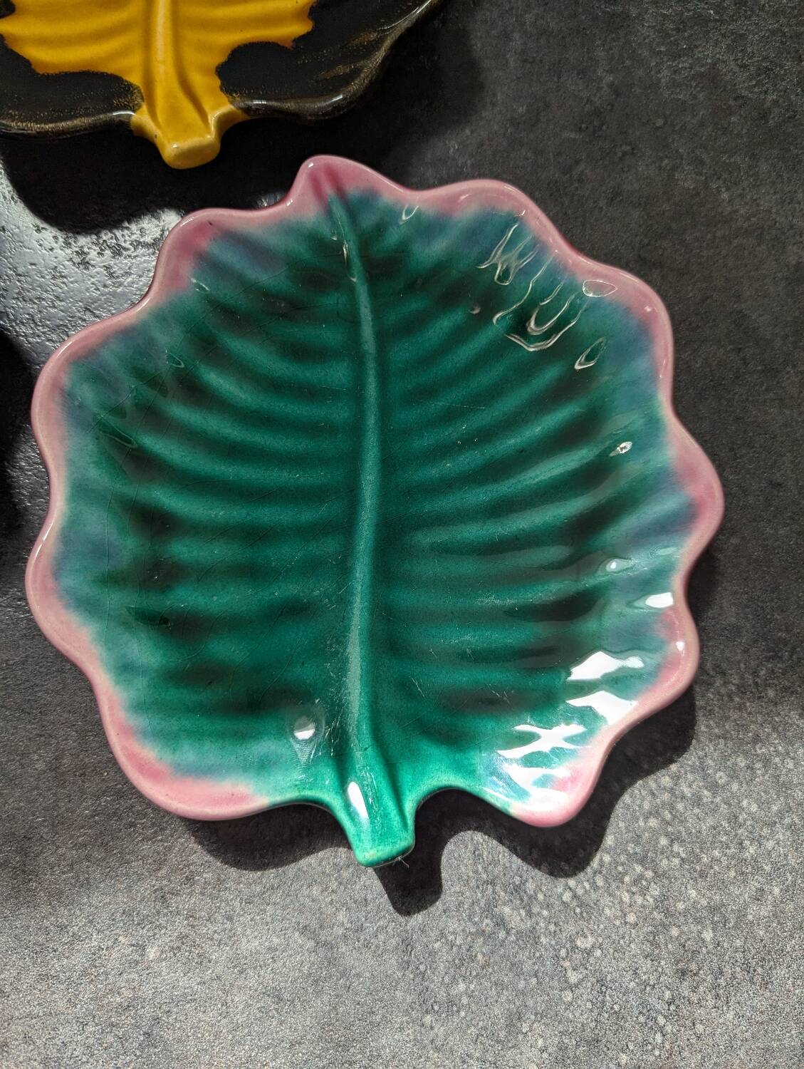 Old series 2 small dishes/Vallauris by Hélène Ugo 1954