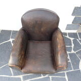 30s leather club armchair