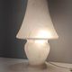 White Murano Glass Table Lamp with a Pink Marble Effect, Italy