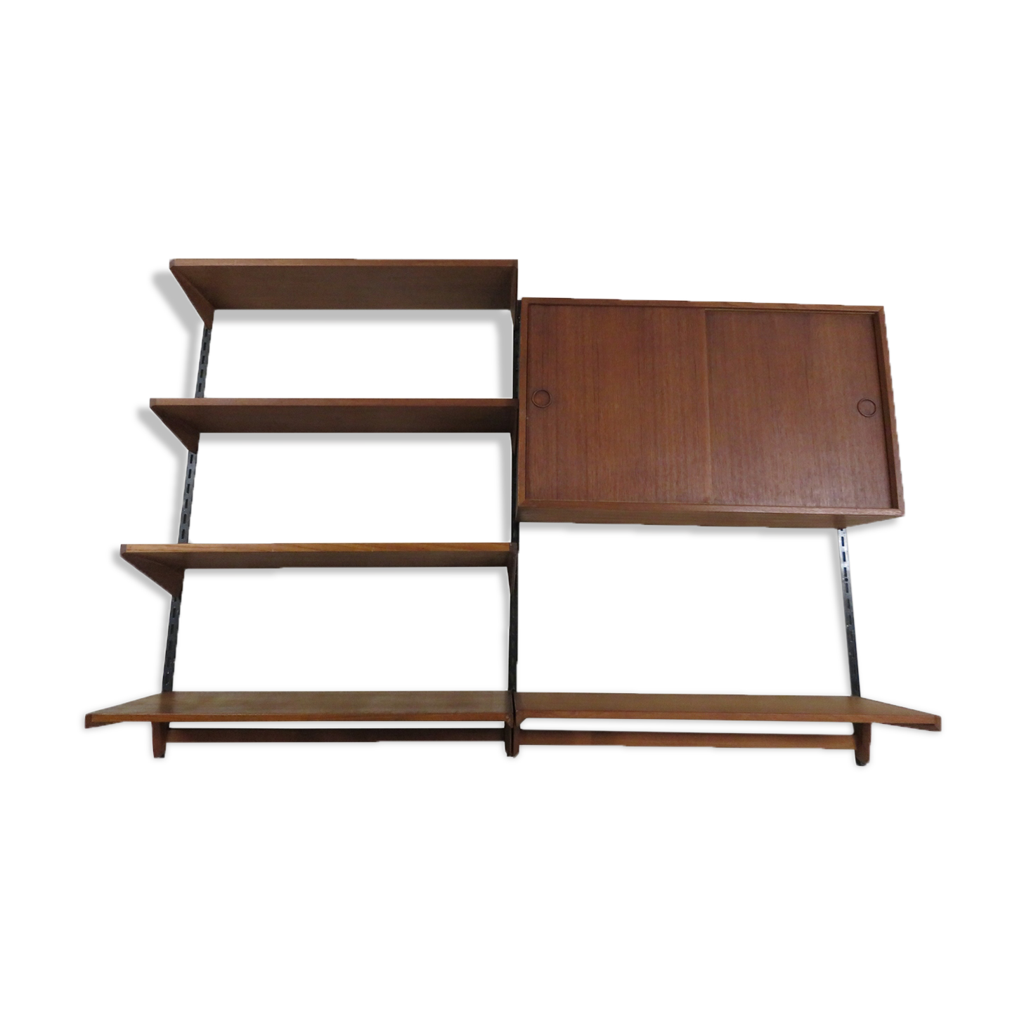 Kai Kristiansen vintage teak shelf modular system for FM Mobler