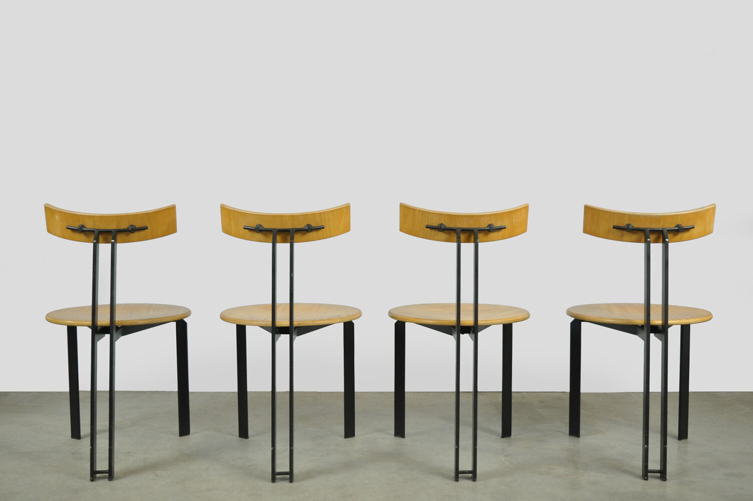 Dutch post modern dining chairs, harvink, 1980s