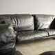Moroso sofa set and armchairs in black leather, 1984