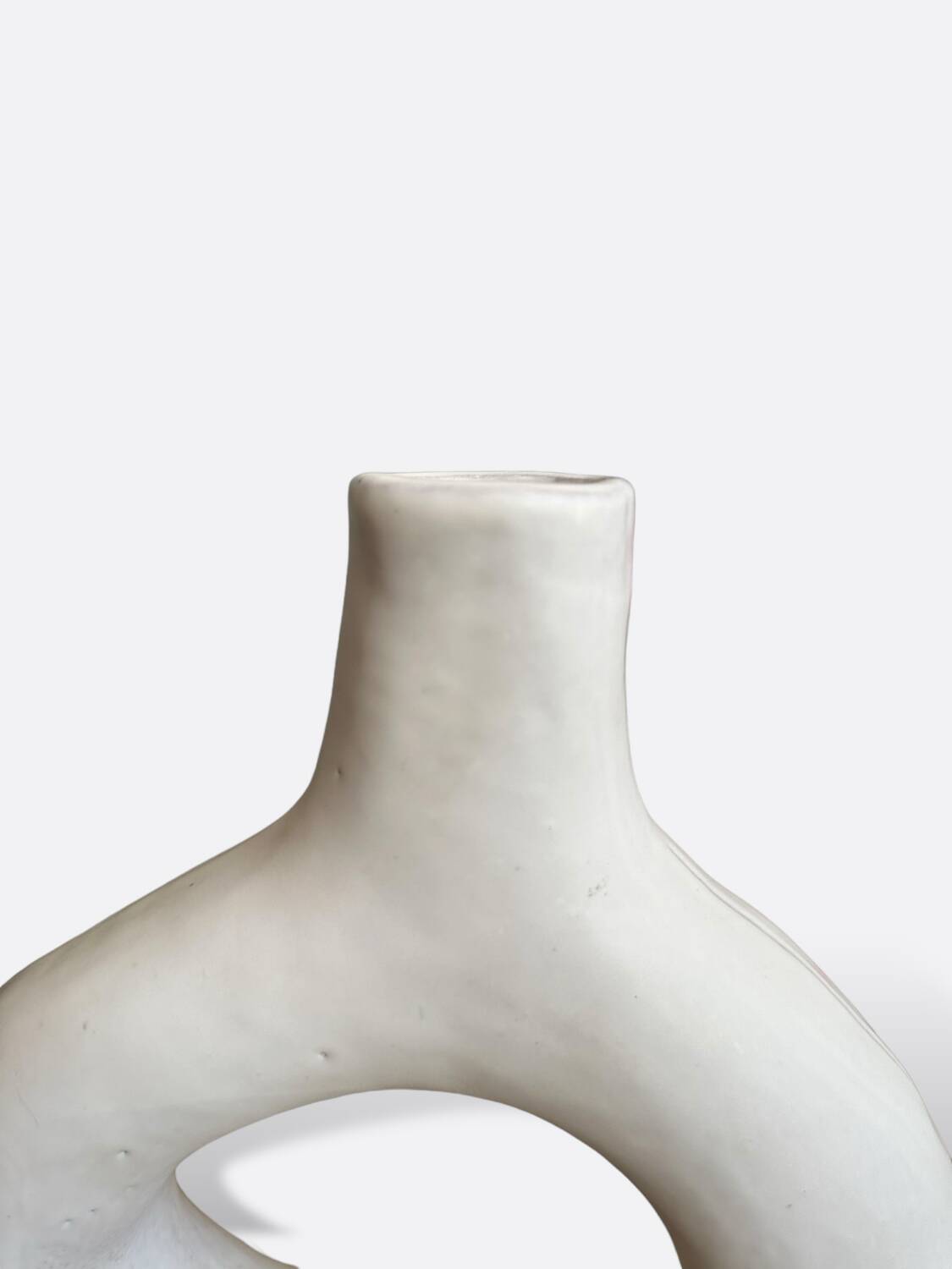 White ceramic vase