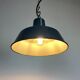 Industrial blue enamel pendant lamp, 1960s