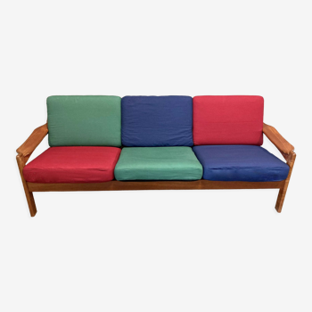 Sofa 3 places Scandinavian design colors 1950