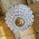 Crystal pendeloques basket ceiling light