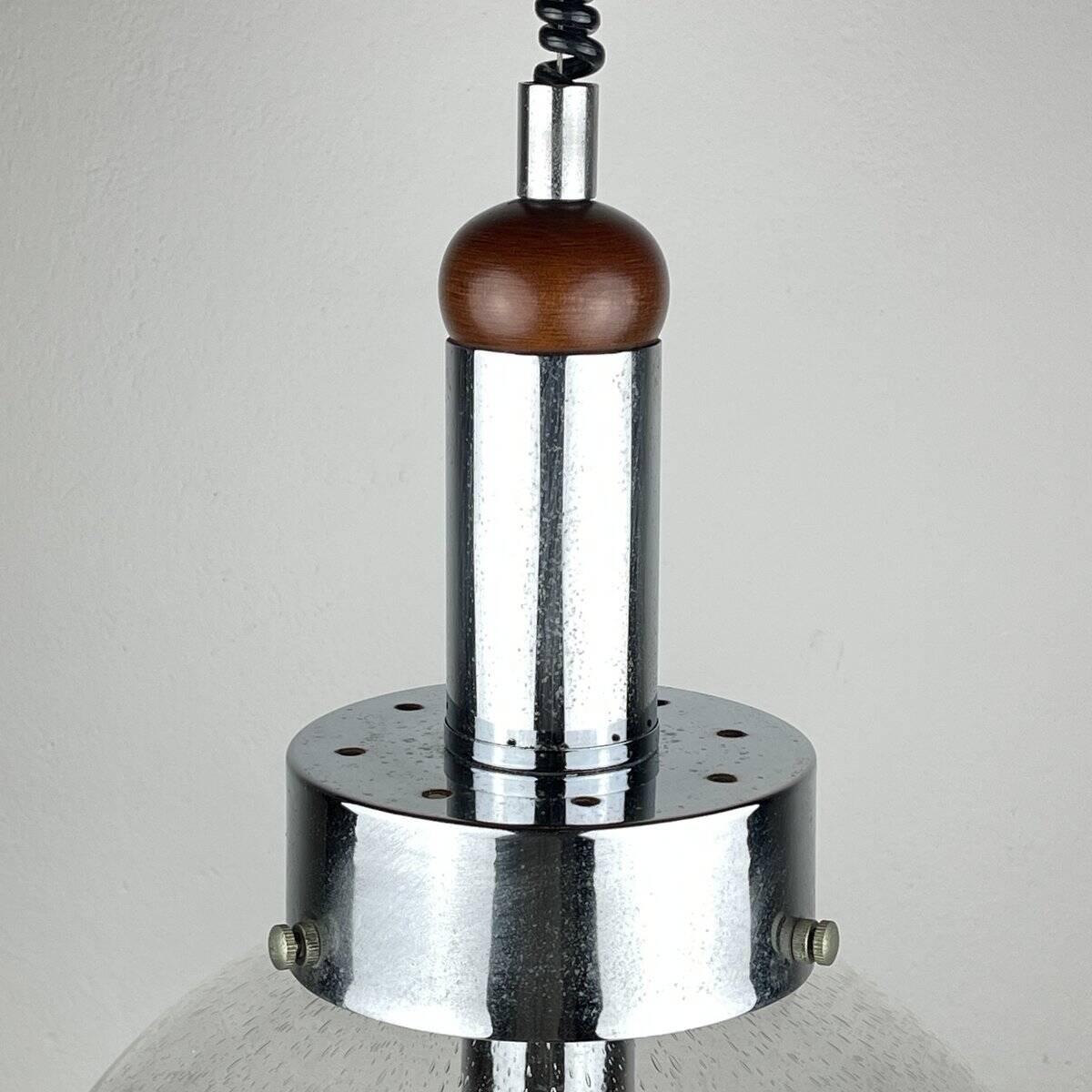 Large vintage swirling Murano glass pendant light, 1970s