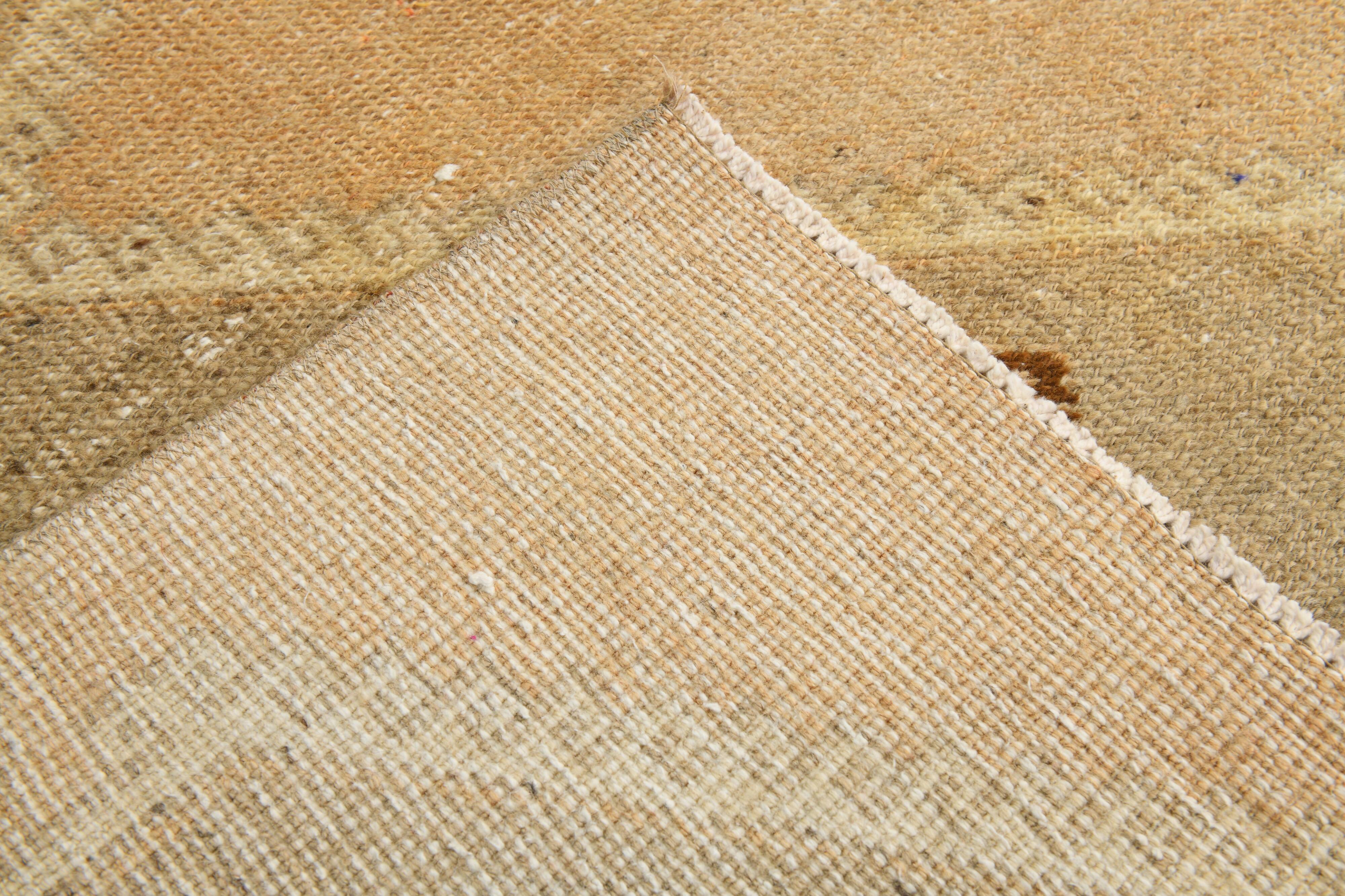 Handmade Wool Runner, Vintage Runner Rug, 92x321Cm