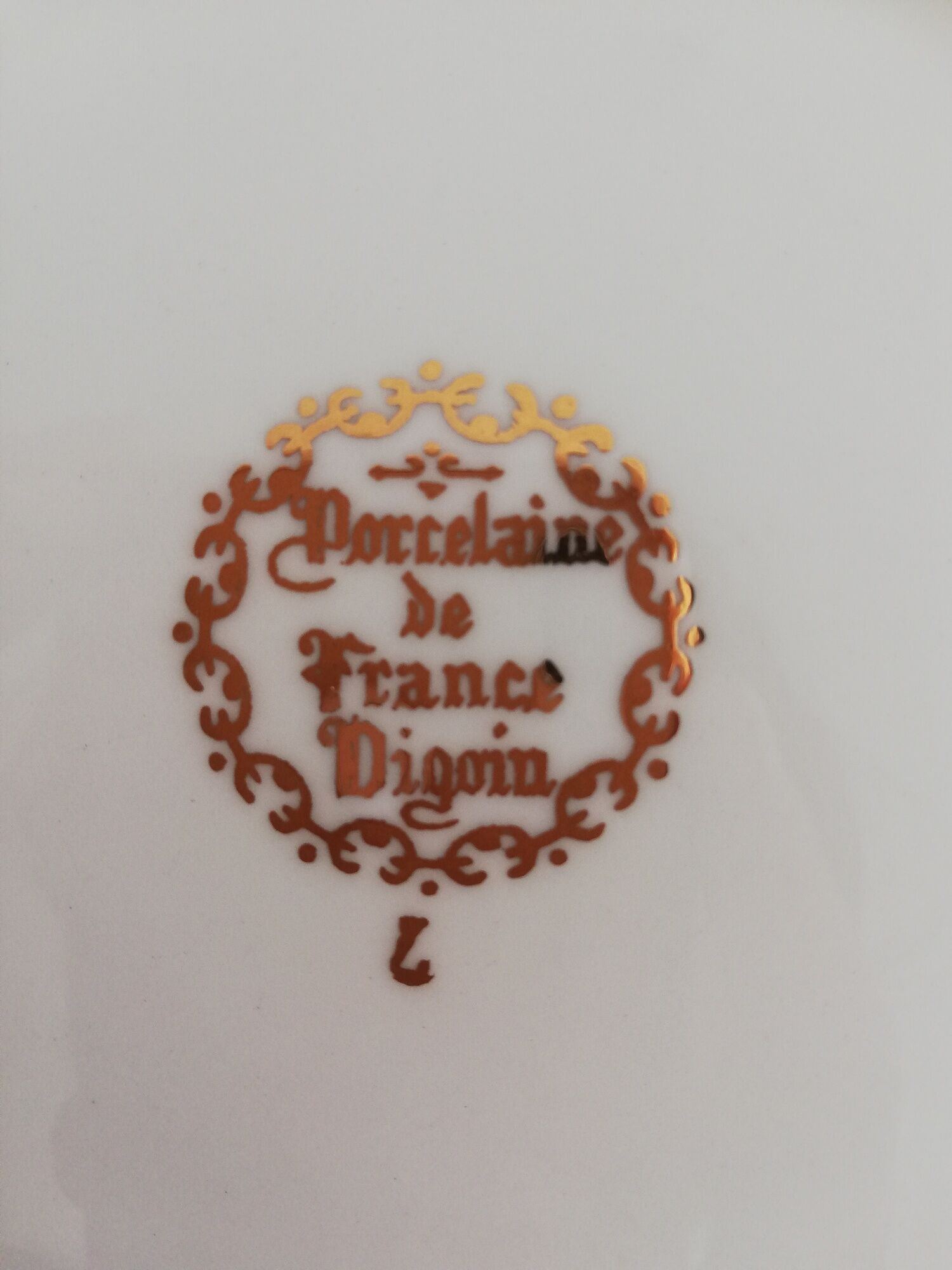 Lot vintage porcelain plates by Digoin Fragonard