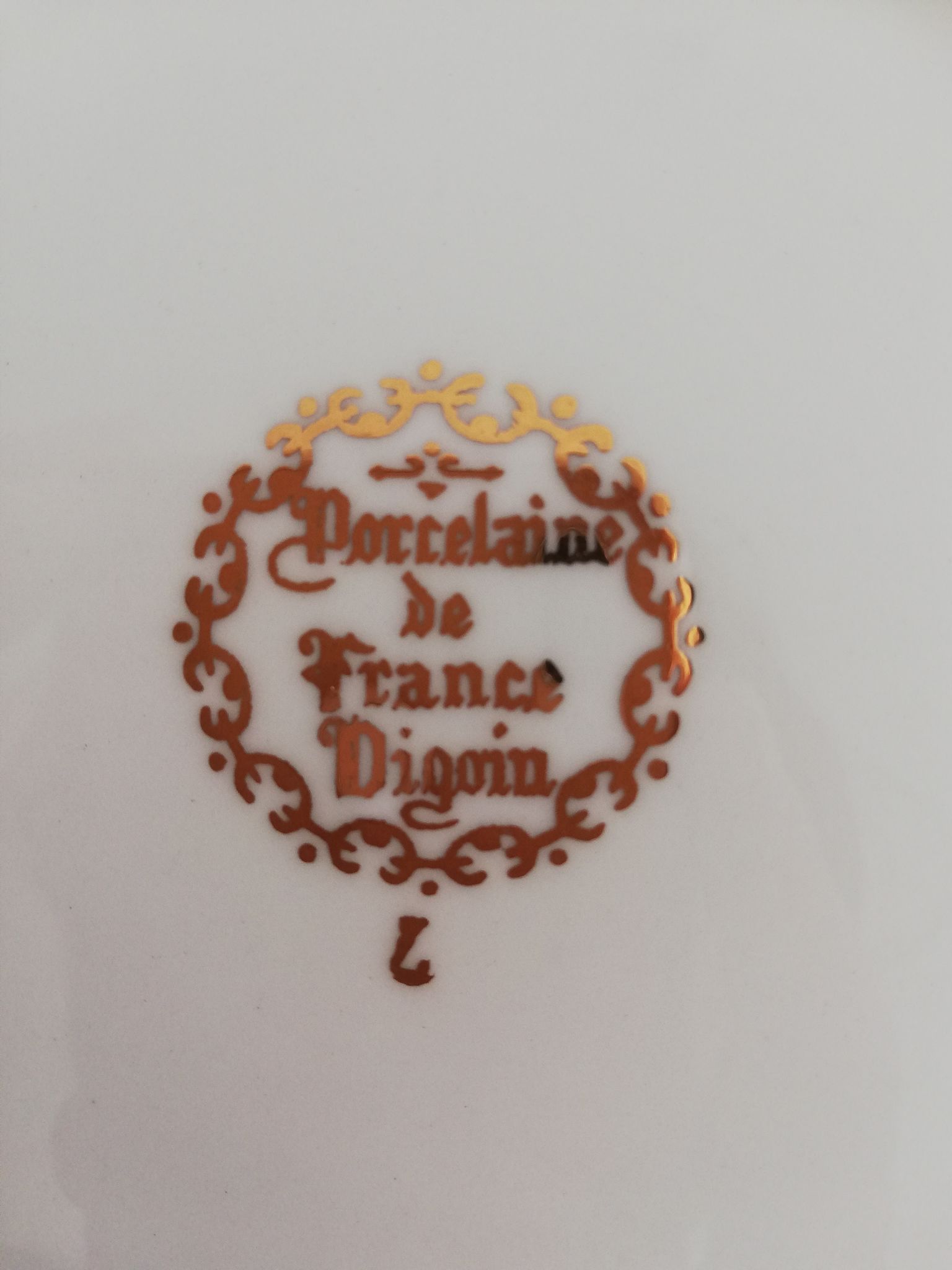 Lot vintage porcelain plates by Digoin Fragonard