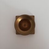 Vintage brass candle holder square base