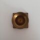 Vintage brass candle holder square base