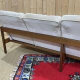 Scandinavian 4-seater sofa from the 70s in teak