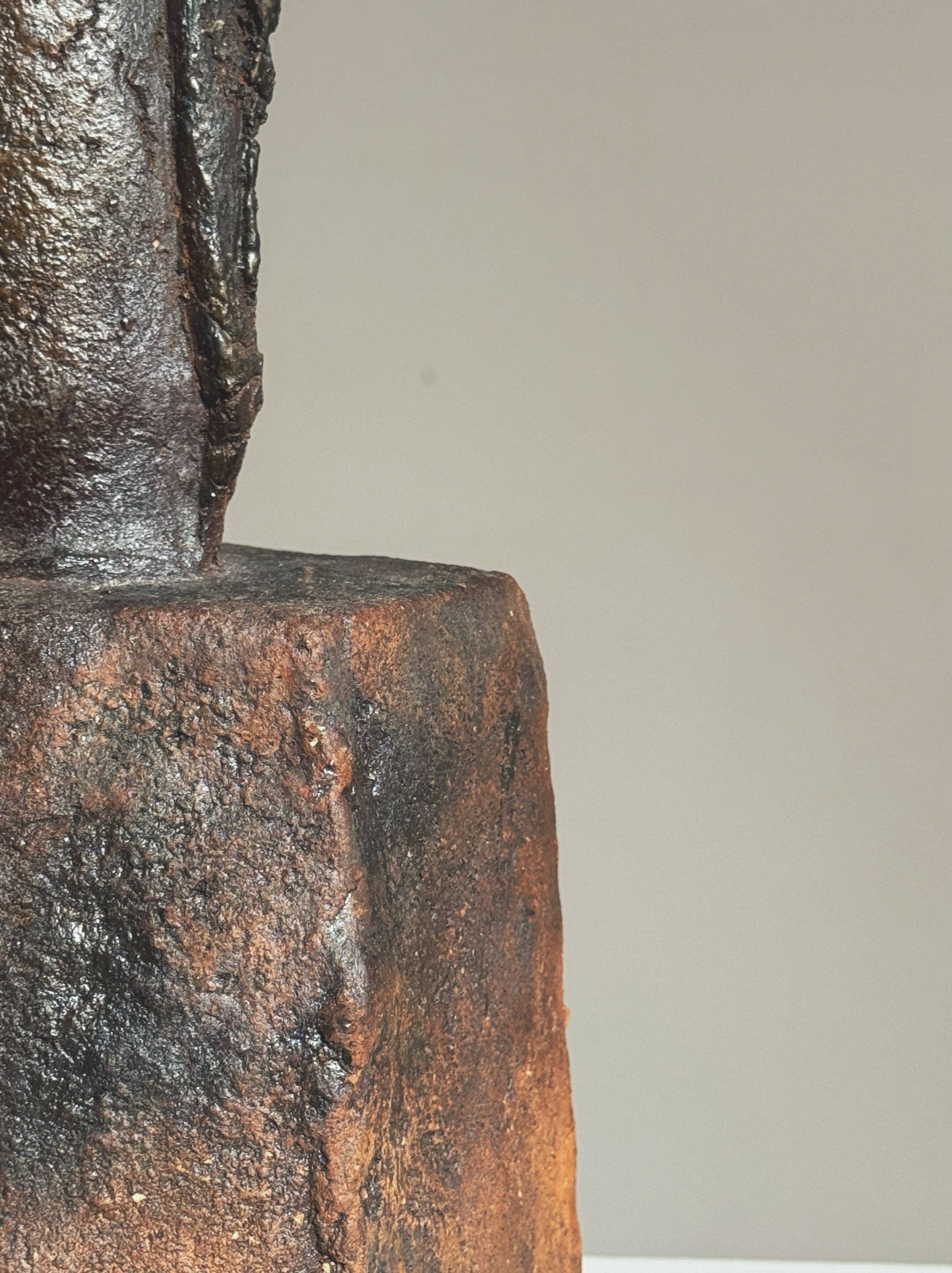 Large "fireplace" sculpture by Gérard Brossard