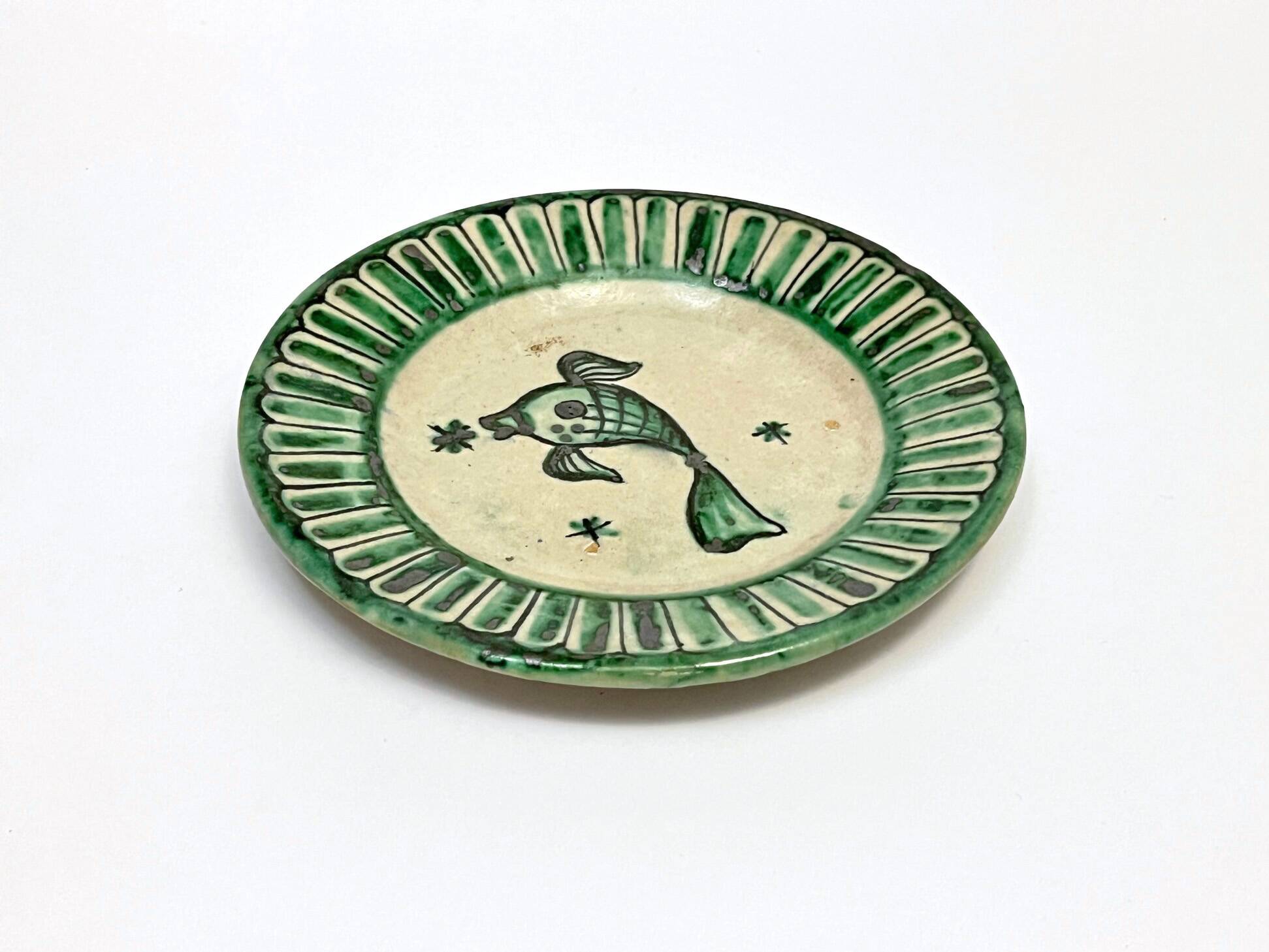 4 Vietri plates decorated by Fabbrica Ceramica Avallone, 1930s