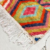 Moroccan Berber rug Boujaad with multicolored diamonds 336x82cm
