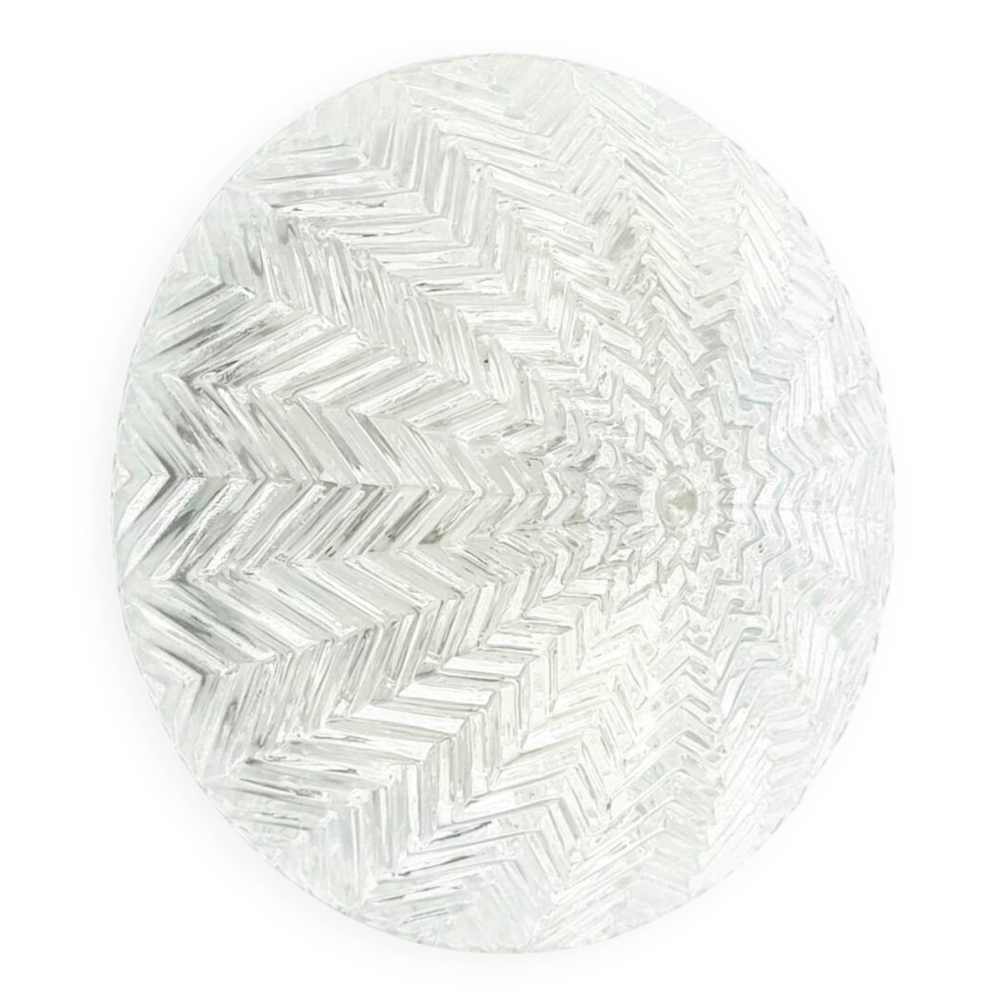 Art Deco Geometric Glass Wall Light from Limburg, Germany, 1970s