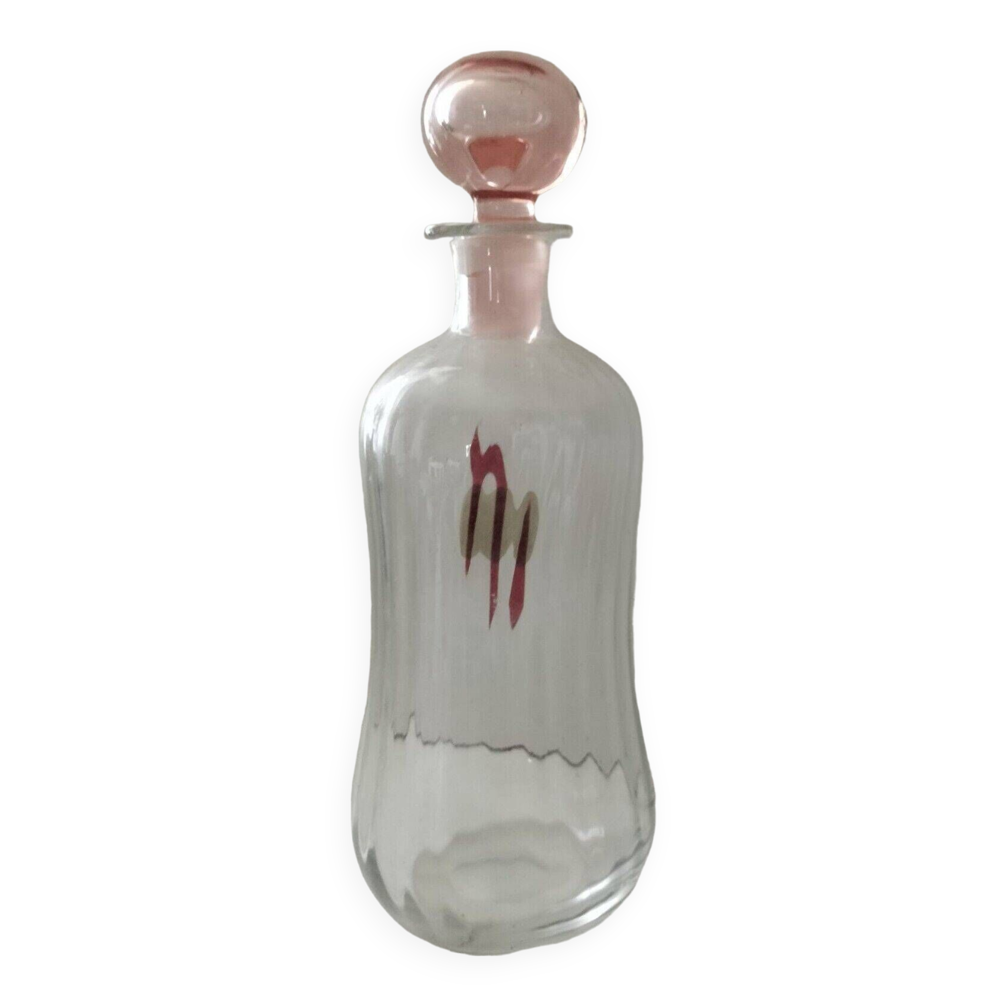 Carafe bottle Cristalerie Hartzviller pink