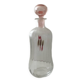Carafe bottle Cristalerie Hartzviller pink