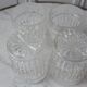 Set of 4 whisky glasses molded glass 70s