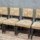 Suite de 4 chaises style Louis XIII en chene vers 1850