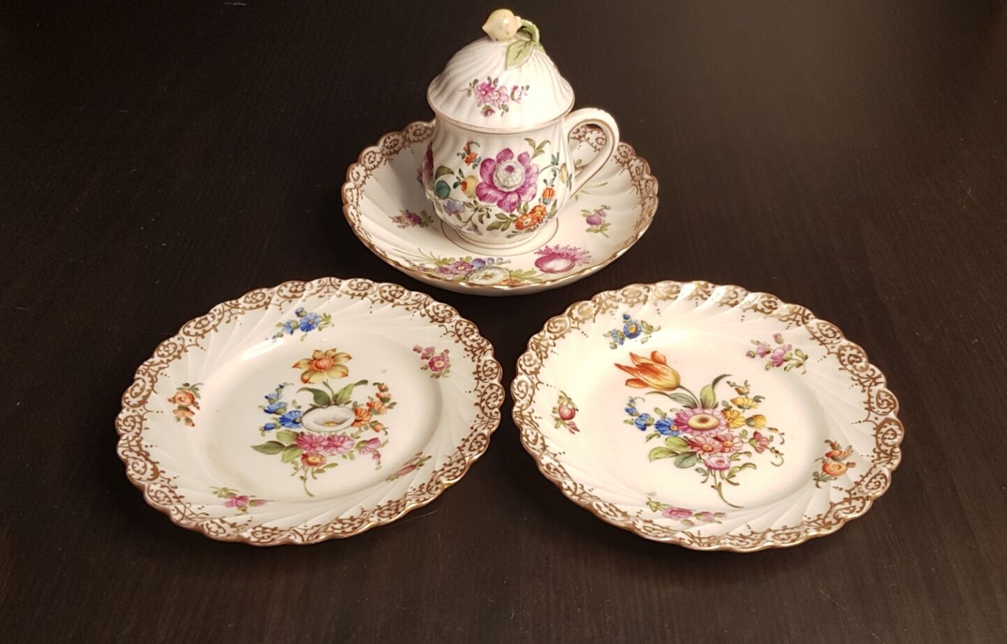 Small Dresden porcelain set