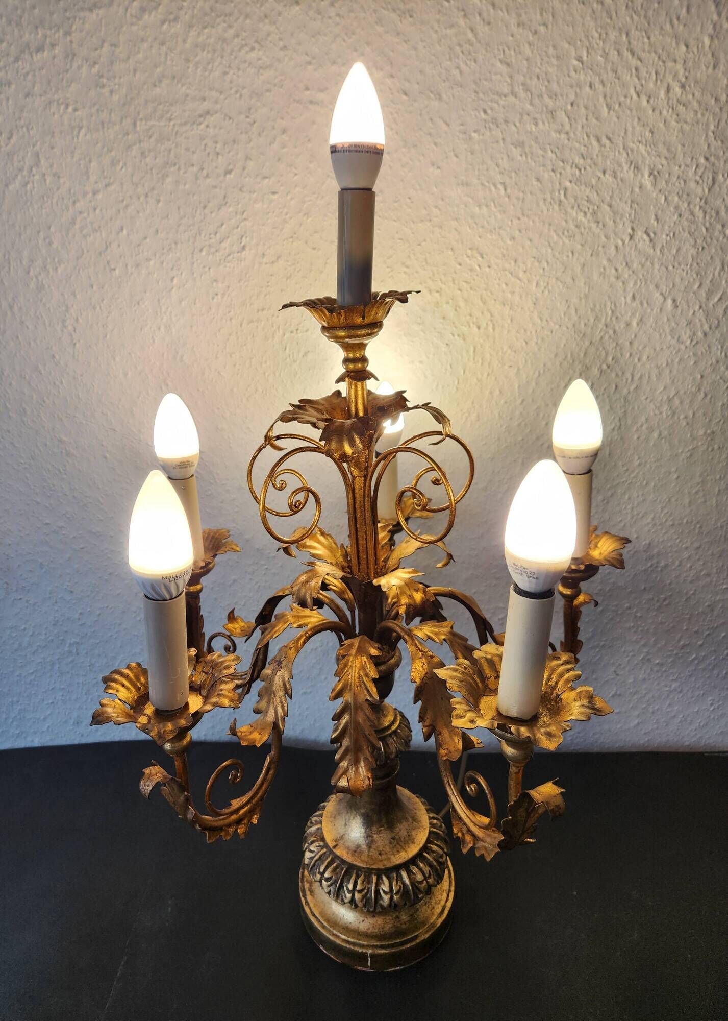 Antique gilded hand-forged hand-carved Florentine Louis XV, Italy