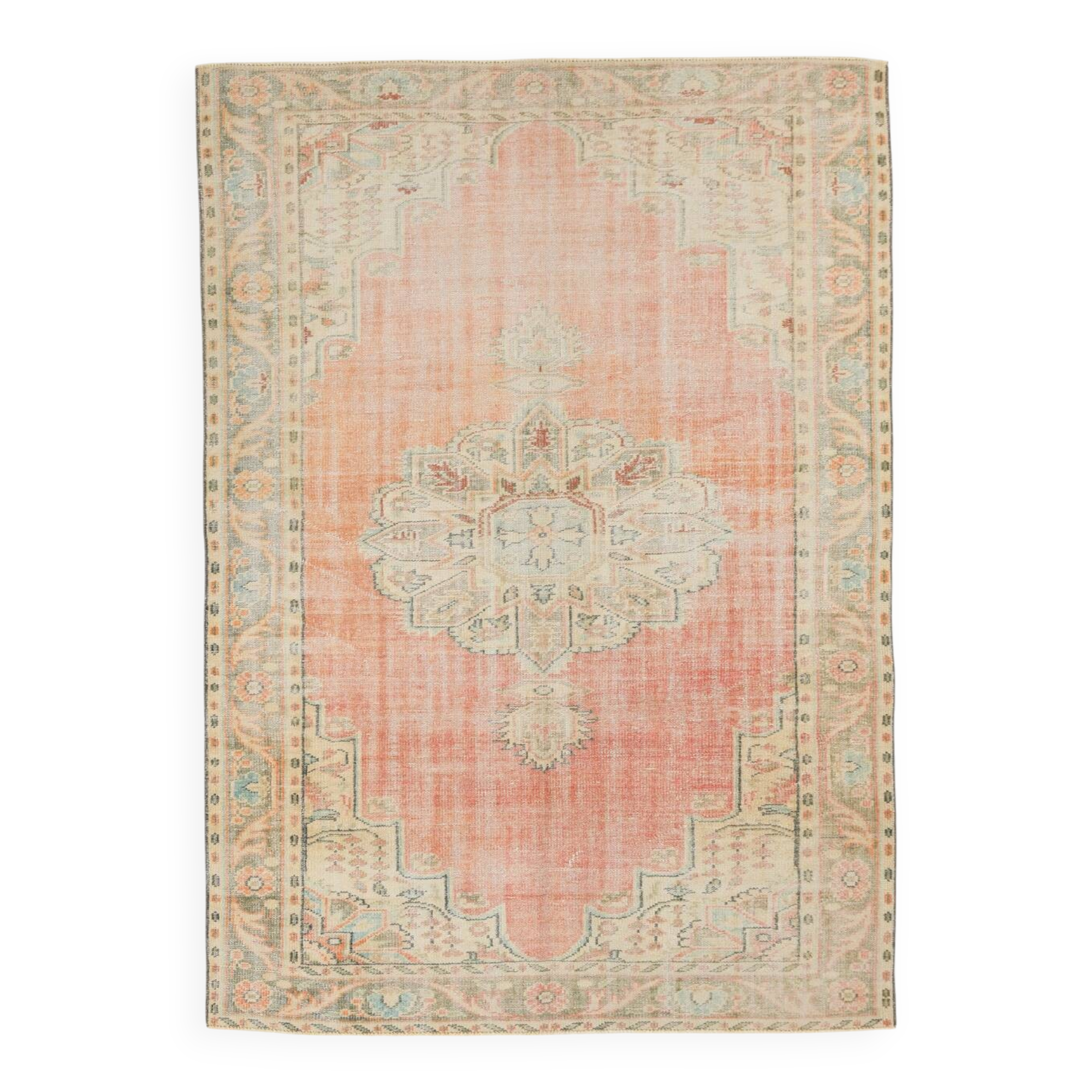Tapis vintage couleurs pâles, 177x250 Cm