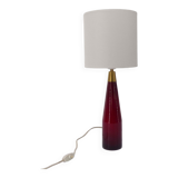 Scandinavian lamp in red glass Kastrup Denmark 1960