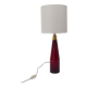 Scandinavian lamp in red glass Kastrup Denmark 1960