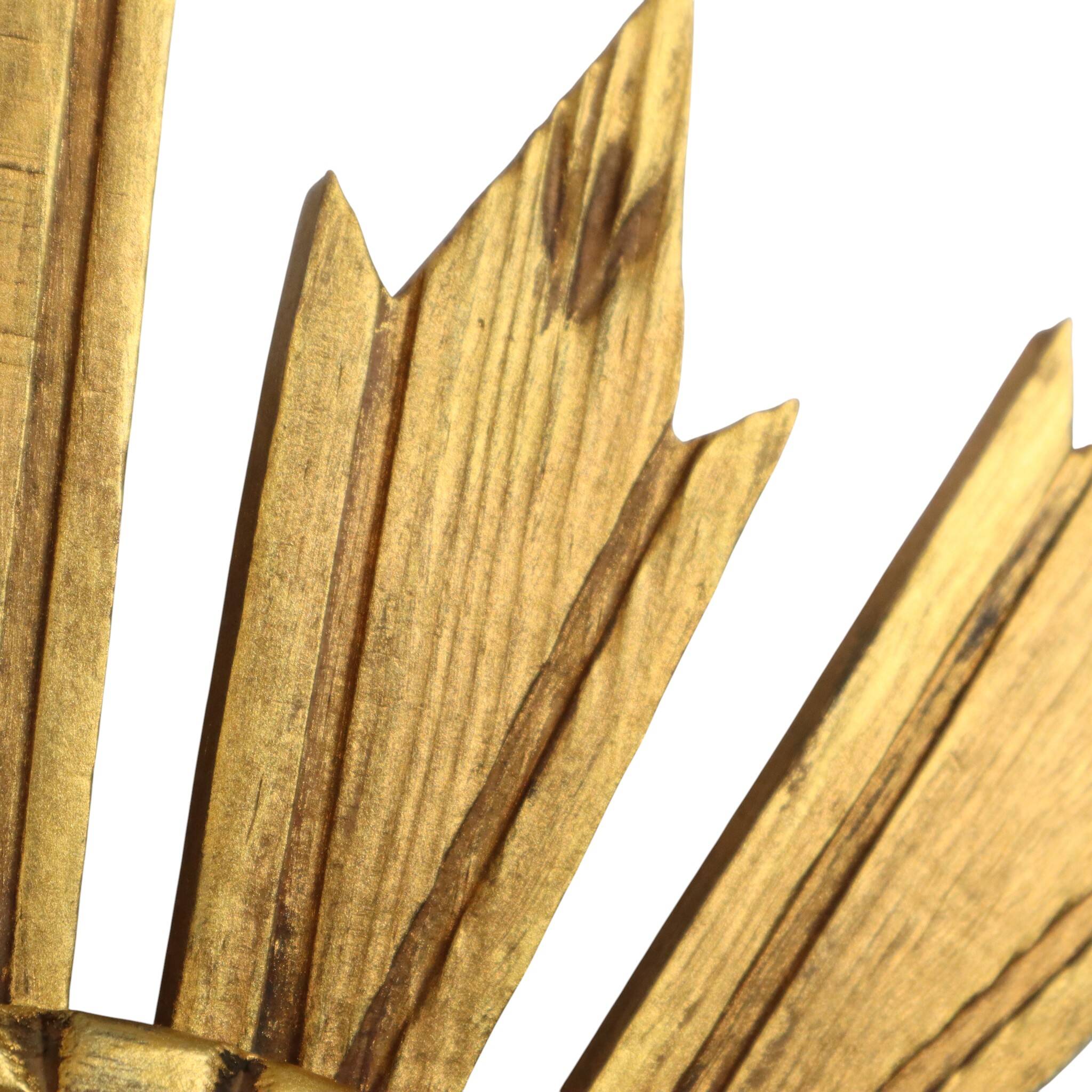 Vintage Wooden Sunburst Sun Mirror Convex France 51cm