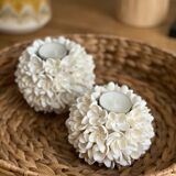 Candlestick in bali shells vintage bohemian size M