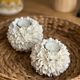 Candlestick in bali shells vintage bohemian size M