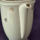 Antique pouring coffee pot in Gien earthenware, Valence model, A040