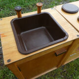 Vintage wooden children's school kitchen set
