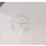 Ensemble assiettes à desserts Faïence de Longchamp Terre de fer fleurs