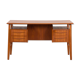 Gunnar Nielsen for Tibergaard teak desk with bar cabinet Denmark 1960s